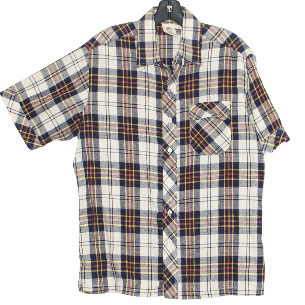 Vintage Alfie California Shirt 70s Preppy Retro Rockabilly Button Up Plaid Large